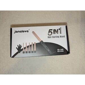 5 in 1 Curling Wand Set - Janelove 180-450℉ Ceramic Wand Curler
